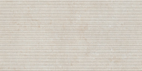 Cronos 24x48 Peak Deco Cream porcelain tile