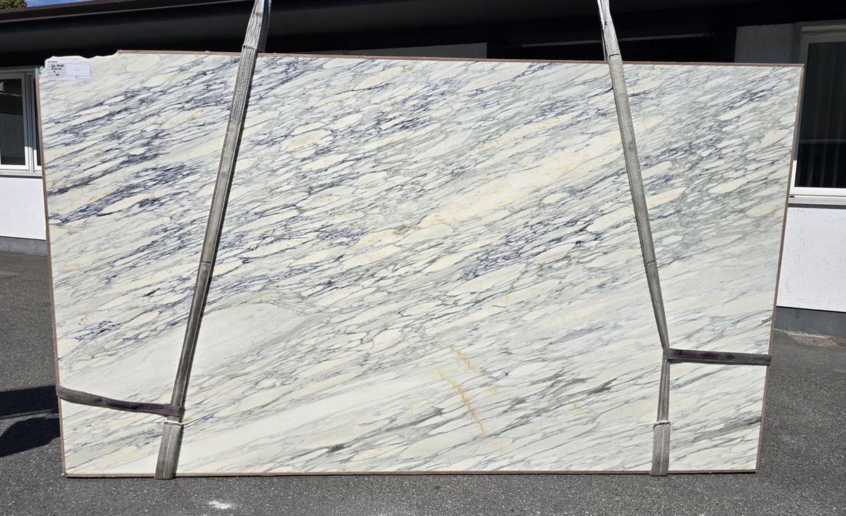 Calacatta Caldia Violette Marble Polish 79" x 138" Natural Stone slab