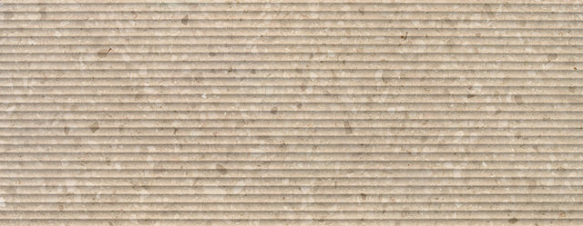 Botticino Terrazzo Ondulato Agglomerated Marble Fluted 49" x 120" Natural Stone slab