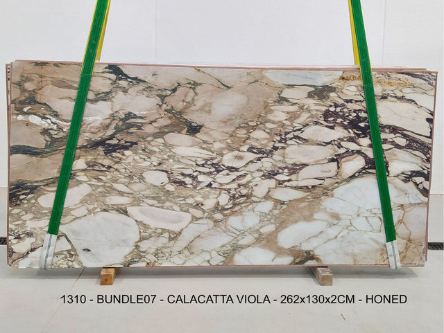 Calacatta Viola Marble Honed 50" x 103" Natural Stone slab