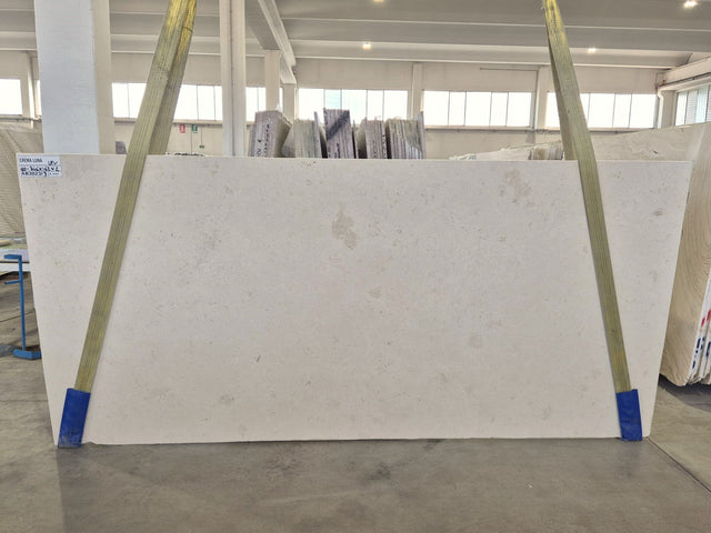 Crema Luna Limestone Leathered 63" x 134" Natural Stone slab