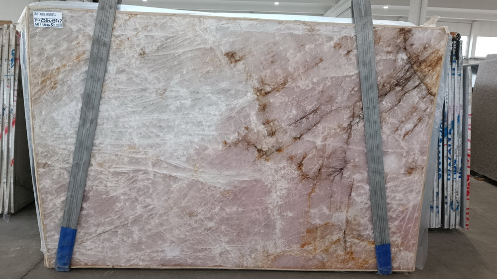 Cristallo Ametista Quartzite Polish 76" x 116" Natural Stone slab