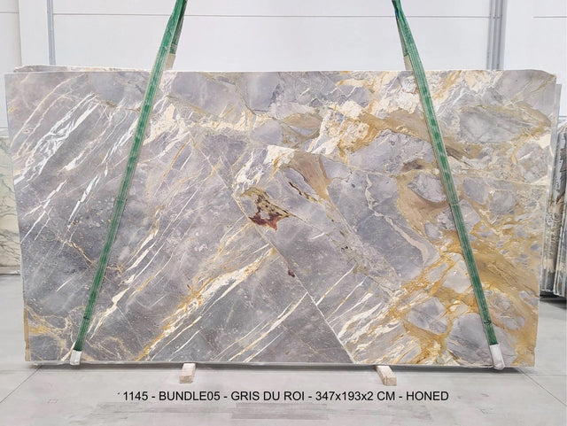 Gris Du Roi Marble Honed 73" x 137" Natural Stone slab
