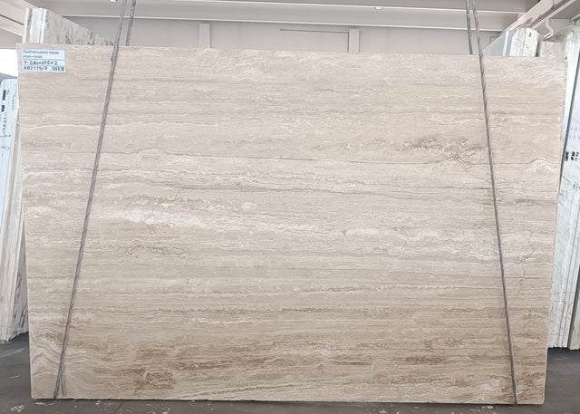 Travertino Becagli Travertine Honed 69" x 102" Natural Stone slab