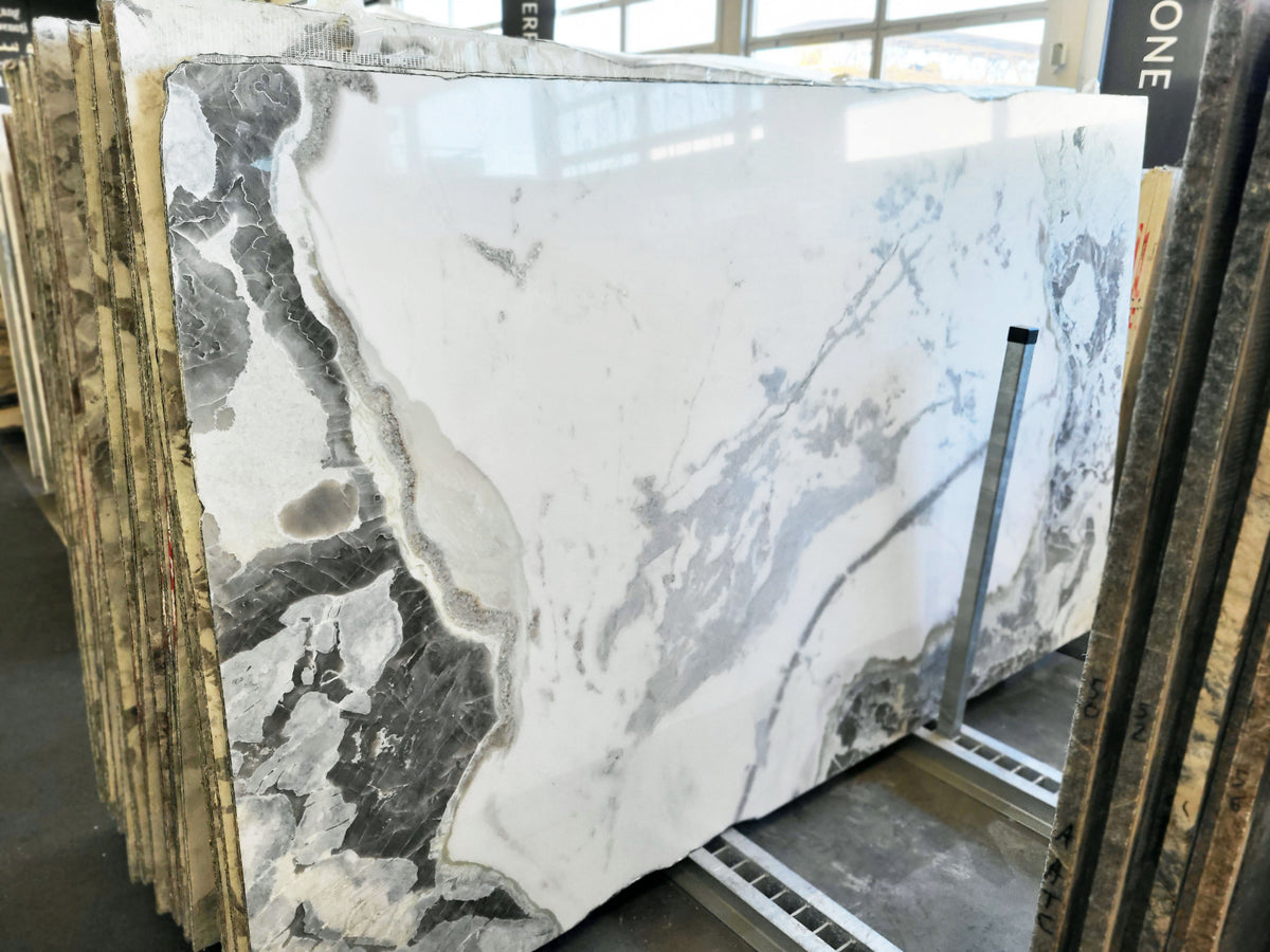 Dover Green Marble Honed 77" x 131" Natural Stone slab