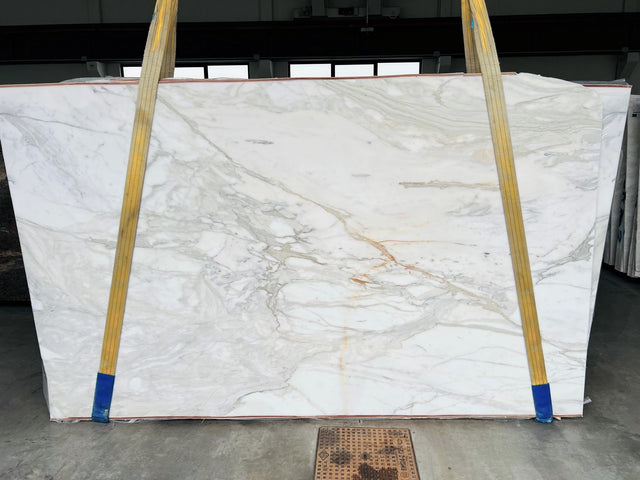 Calacatta Extra Marble Small Marble Honed 59" x 121" Natural Stone slab