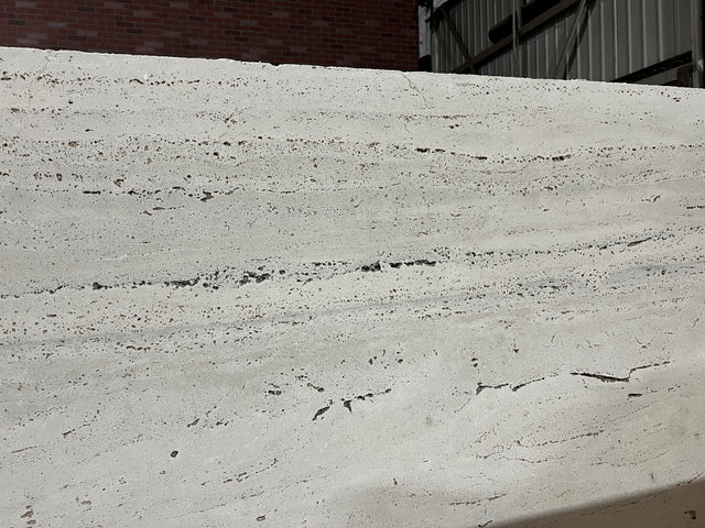 Travertino Silver Unfilled Travertine Honed 67" x 110" Natural Stone slab