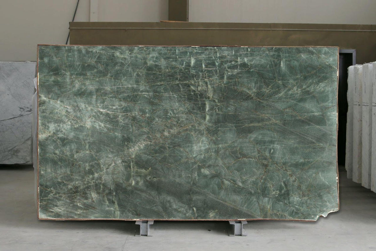 Emerald Green Quartzite Leathered 76" x 117" Natural Stone slab