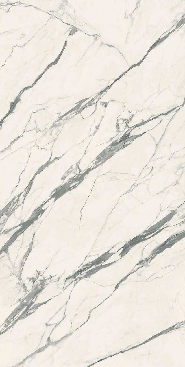 Top Statuario Venato Matte 64" x 128" Porcelain slab, Side B