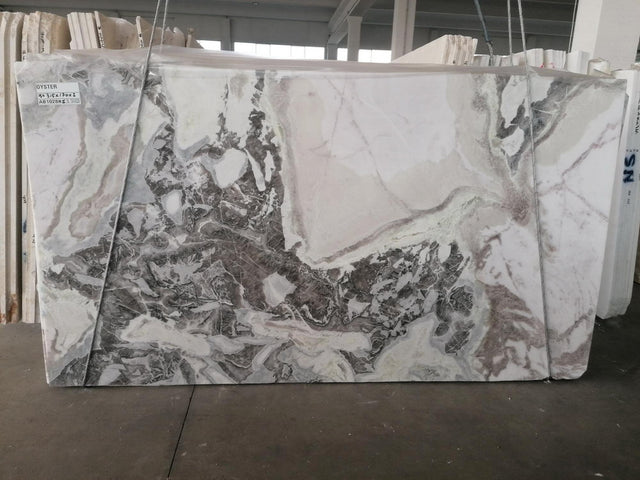 Oyster Marble Polish 67" x 120" Natural Stone slab