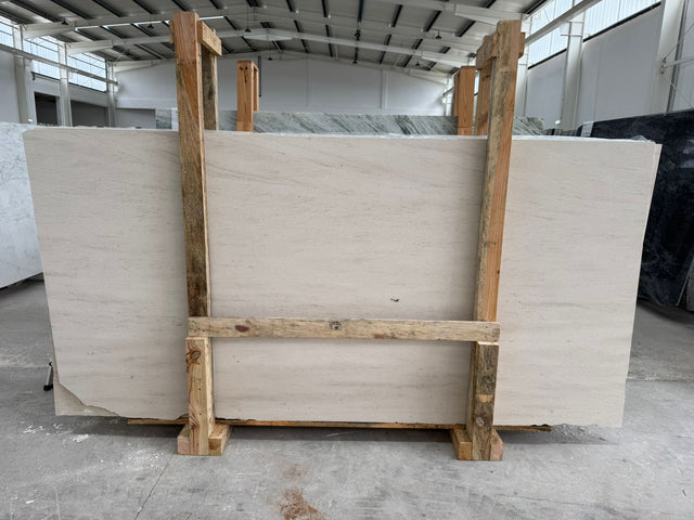 Moca Cream Limestone Brushed 57" x 118" Natural Stone slab