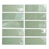 glow decor ceramic gloss tile mint