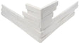 alabaster hammered Interwoven Corner 4 pc Set Marble Tile