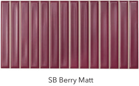 berry Sweet Bars Ceramic Matte Tile 5x10