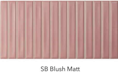 blush Sweet Bars Ceramic Matte Tile 5x10