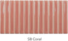 coral Sweet Bars Ceramic Gloss Tile 5x10