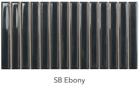 ebony wall tile Sweet Bars Ceramic Gloss Tile 5x10