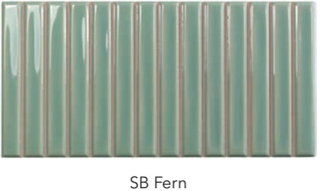 fern Sweet Bars Ceramic Gloss Tile 5x10