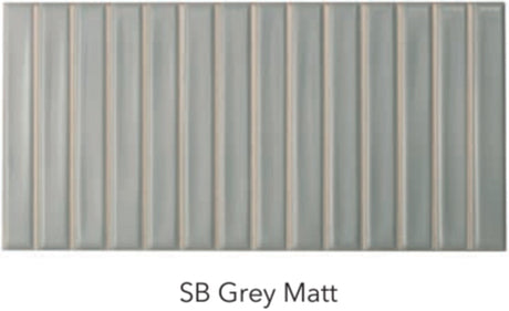 grey Sweet Bars Ceramic Matte Tile 5x10