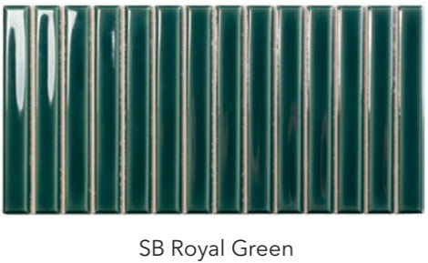 royal green Sweet Bars Ceramic Gloss Tile 5x10