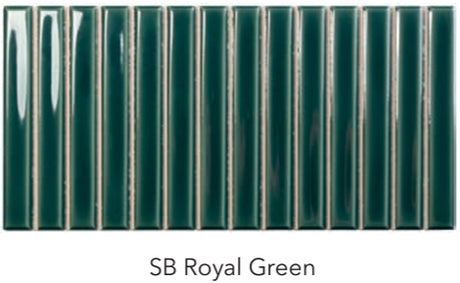 royal green Sweet Bars Ceramic Gloss Tile 5x10