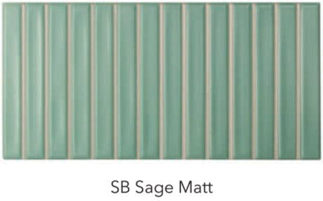 sage Sweet Bars Ceramic Matte Tile 5x10