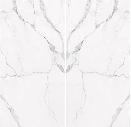 Statuario Superior Porcelain Slab Glossy bookmatch