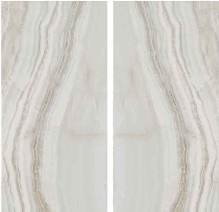 Wave Faccia Porcelain Slab Glossy bookmatch