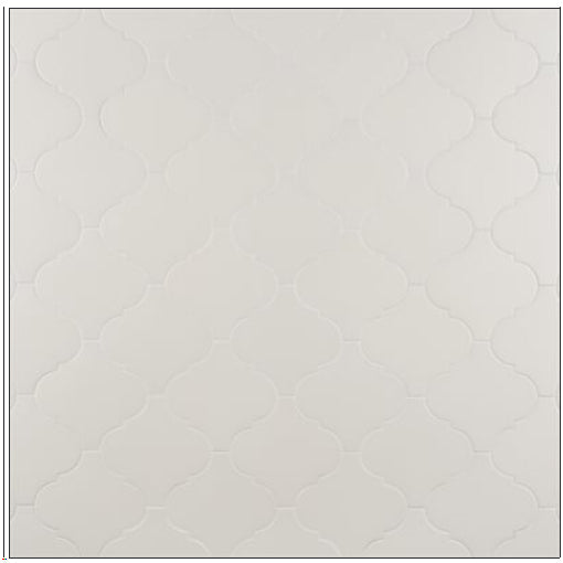 Arabesque White Matte Porcelain Tile 4.7×8