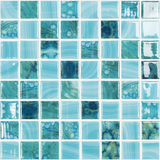 bright sky wall tile Nature Bright Squares Glass Mosaic