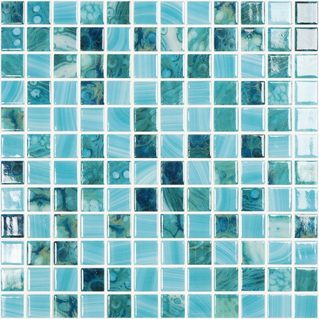 Nature Bright Squares Glass Mosaic