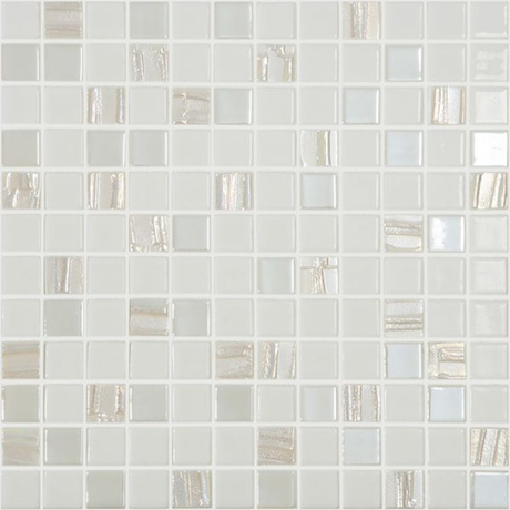 1”X1” Antarctica astra white Squares Glass Mosaic