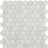 Glass 1.4”X1.4” Hexagon Tile antartica flake 