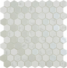 Glass 1.4”X1.4” Hexagon Tile antartica snow