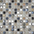 1"x1" Aura Squares Glass Mosaic classic blend tile