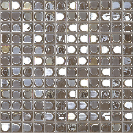 1"x1" Aura Squares Glass Mosaic coffee tile
