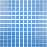 1"x1" Solid Squares Glass Mosaic azul tile