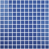 1"x1" Solid Squares Glass Mosaic azul marino claro tile