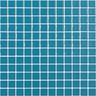 1"x1" Solid Squares Glass Mosaic azul petroleo tile