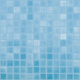 1"x1" Niebla Squares Glass Mosaic azul tile