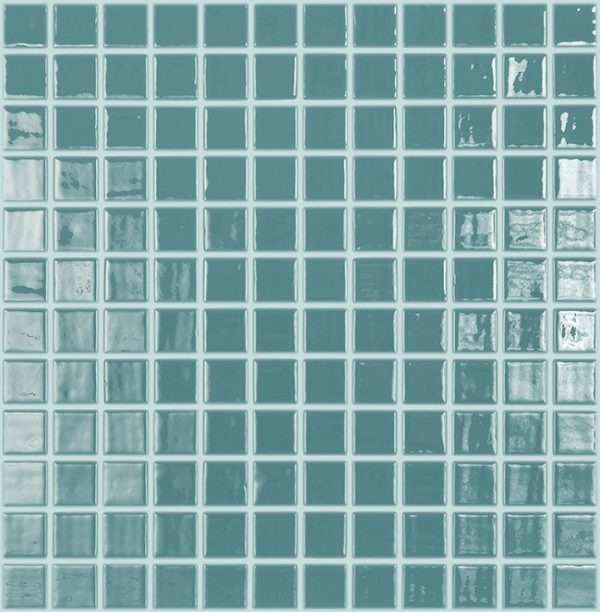 1"x1" Solid Squares Glass Mosaic azul turquoise tile