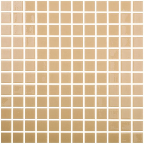 1"x1" Solid Squares Glass Mosaic beige tile