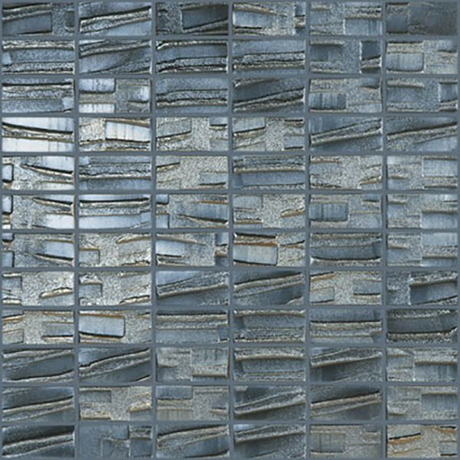 black tile 1"x2" Moon Brick Glass Mosaic