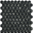 black 1.4"x1.4" Nordic 3D Hexagon Glass Mosaic tile
