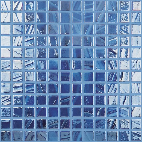 blue bush 1"x1" Titanium Squares Glass Mosaic tile