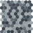 blue terra 1.4"x1.4" Terre Hexagon Glass Mosaic tile