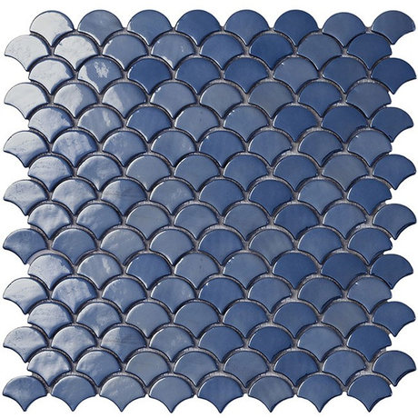 bright dark blue 1.4"x1.1" Soul Bright Droplet Glass Mosaic
