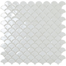 bright white 1.4"x1.1" Soul Bright Droplet Glass Mosaic