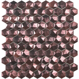 1.4"x1.4" Magic Hexagon Glass Mosaic bronze magic tile