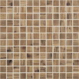 1"x1" Wood Squares Glass Mosaic